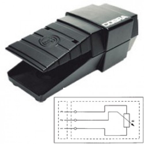 Арт. 308389 Выключатель ножной FPC 5KLIN-FG10-P-SSS IP65 с потенциометром 5 кОм
