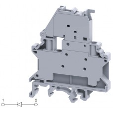Арт. CF4SPD3 Клемма, винтовые зажимы проводника до 4 мм.кв. 32A/500V с диодной схемой - конфигурация D3