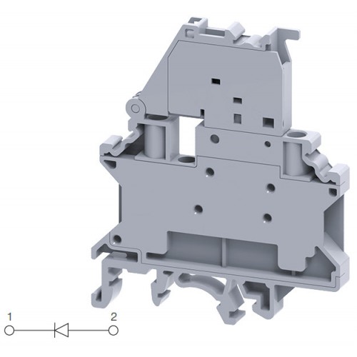 Арт. CF4SPD3 Клемма, винтовые зажимы проводника до 4 мм.кв. 32A/500V с диодной схемой - конфигурация D3