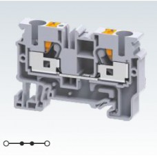 Арт. CP6/10 Проходная клемма с пружинным соединением с технологией "PUSH-IN", для проводников 0.5-10 мм.кв. 57A/1000V